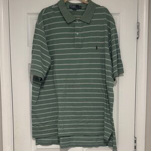 Polo by Ralph Lauren Green Striped Polo Shirt